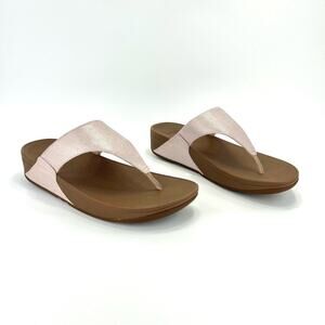 Fitflop Lulu Thong-Toe Sandal/Flip Flop Size 10 Rose Gold Arch Support Cushioned
